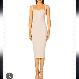 *Final Price* Nookie Revolve Rendezvous Nude Midi Dress Medium NWT Light Pink